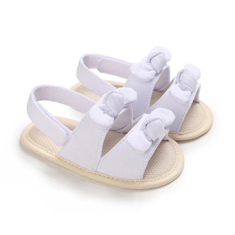 Baby Shoes Sandals Baby Girl Summer Flat White Flower Princess Shoes