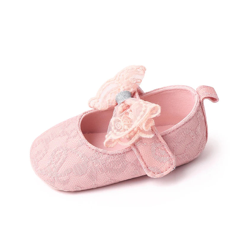 Baby Soft Cotton Shoes Beautiful Lace Bowknot
