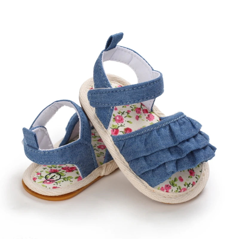 Baby Girl Summer Sandals 0-1 Year Cute Flower First Walker