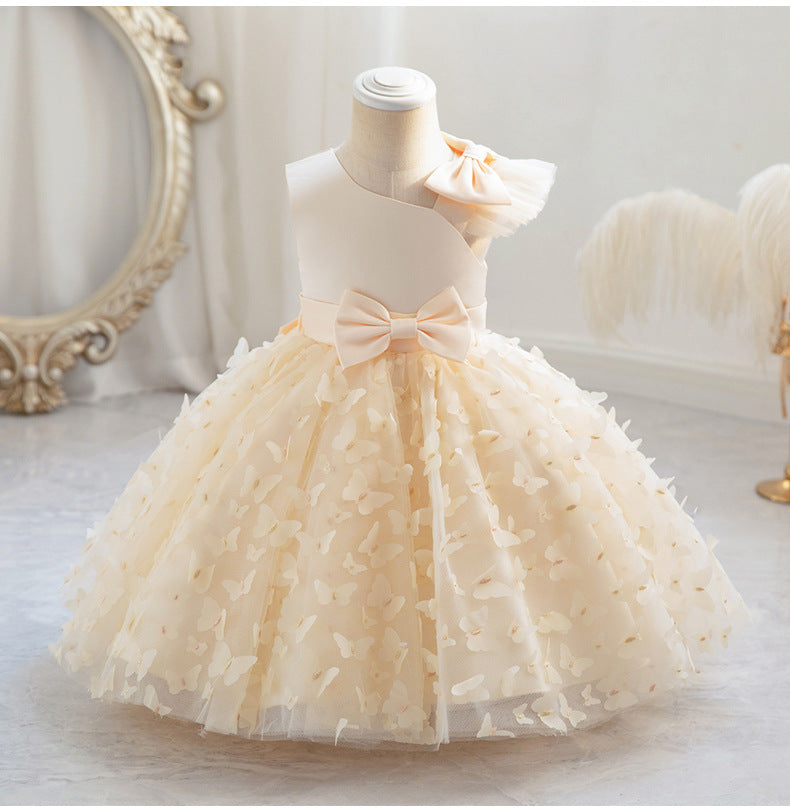 Children's Butterfly and Bow Party Dress