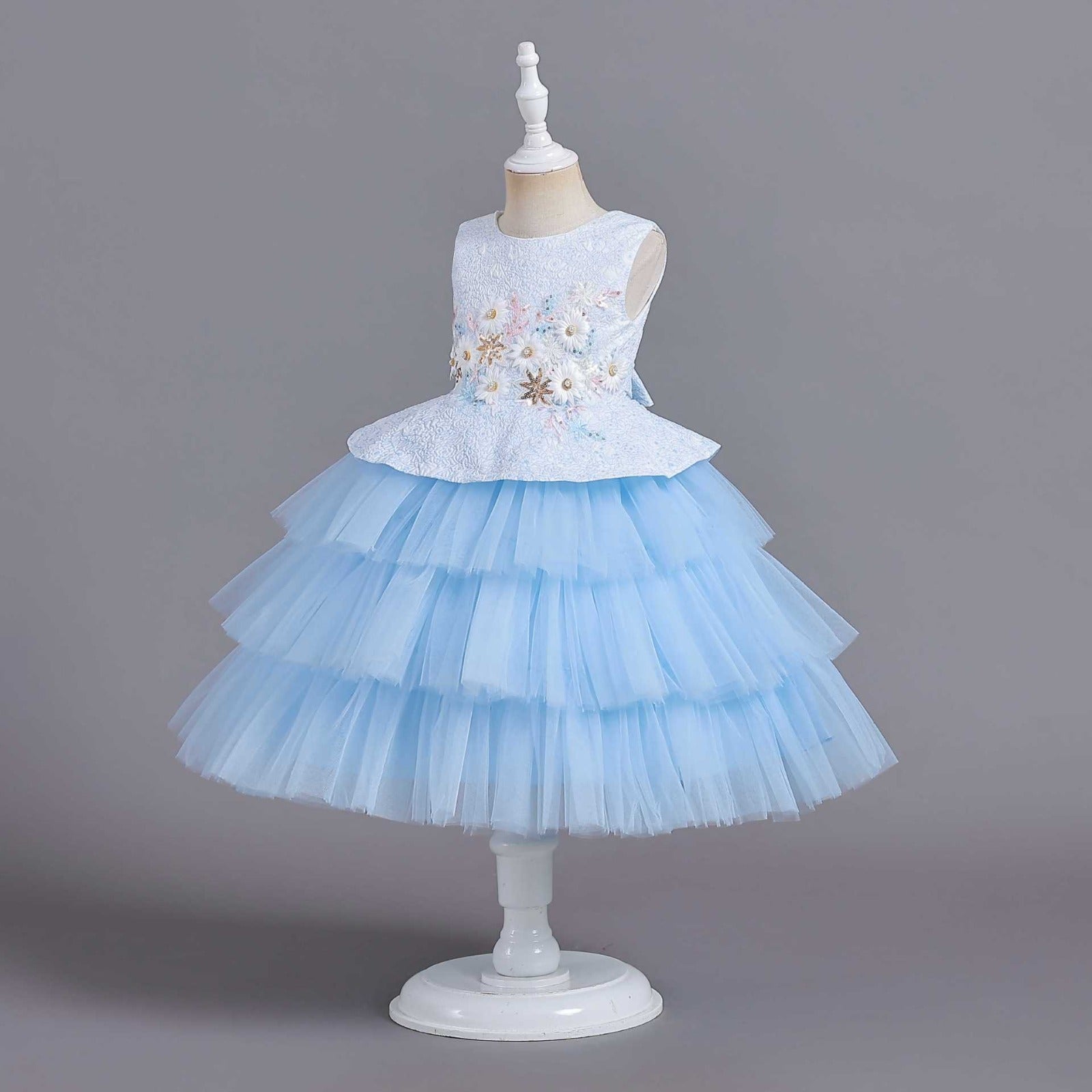 Flowers and Layers Children's Party Dress