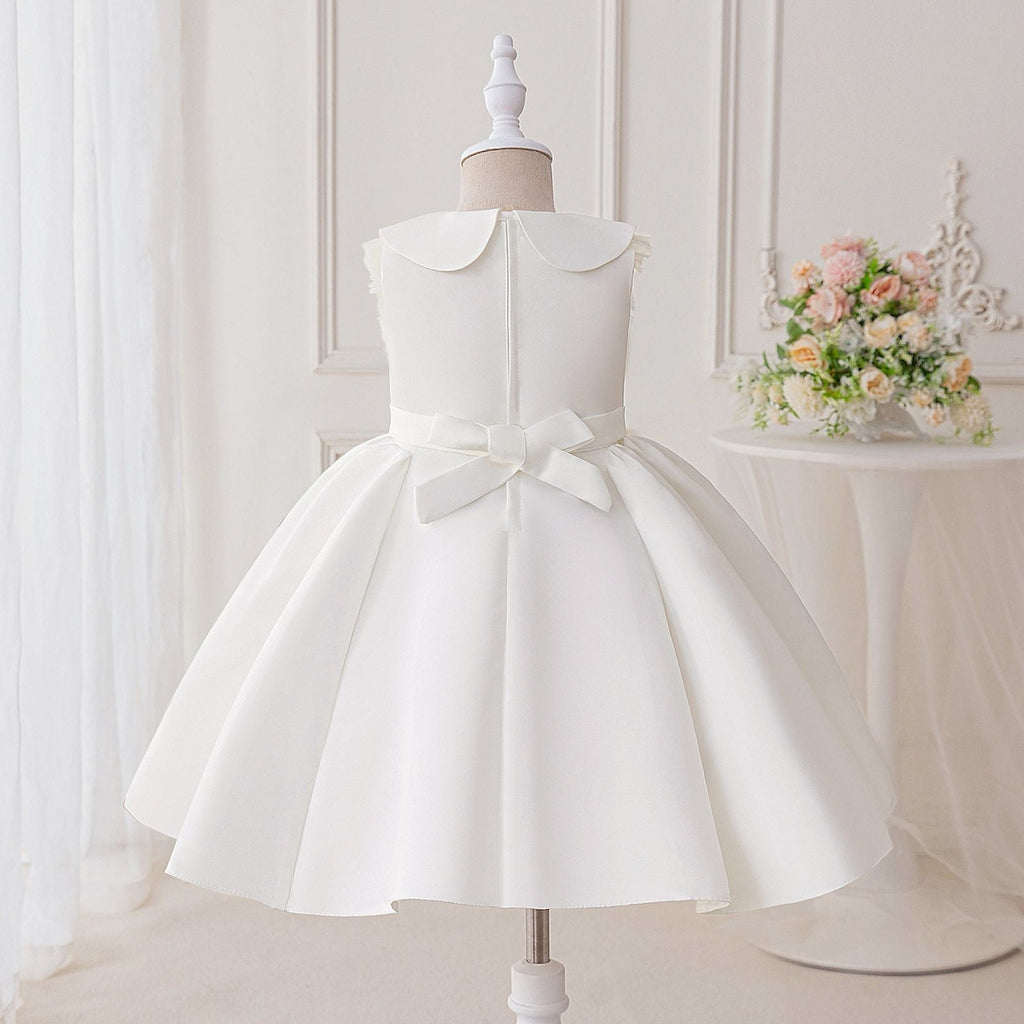 White Children's Dress with Collar
