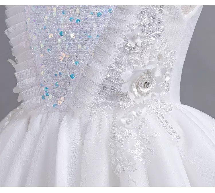 Shiny Floral Children's Party Dress