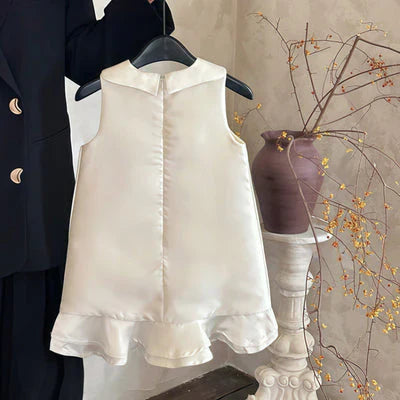 Children's Dress with Flower Collar