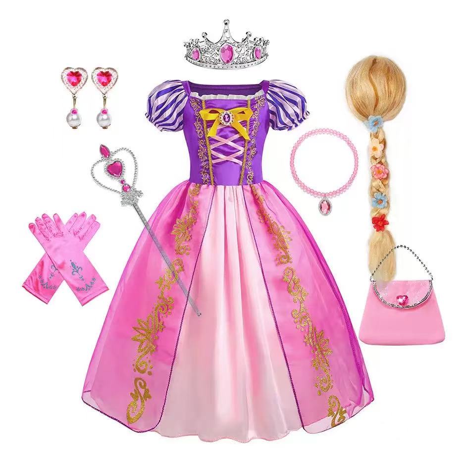 Pink Party Dress with Accessories